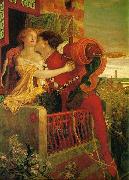 Ford Madox Brown Romeo and Juliet in the famous balcony scene oil on canvas